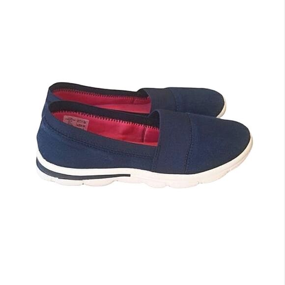 Lands' End Blue Canvas Slip On Shoes Size 7B - Picture 1 of 5